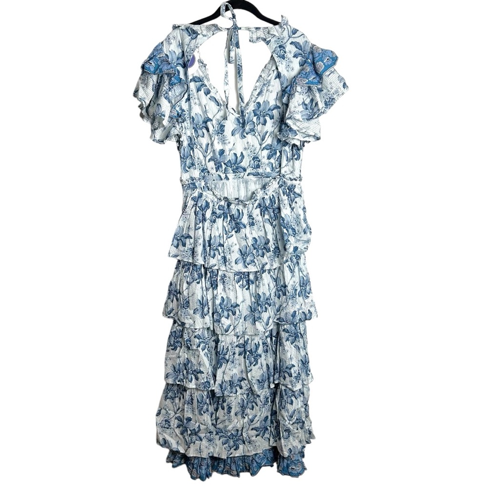 Love The Label Lucia Tiered Open-Back Midi-Dress NEW! SZM msrp $425 - Picture 9 of 11